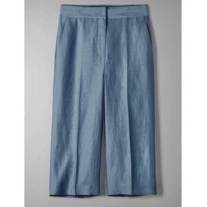 Babaton Aritzia Tahoma Pants Full Leg Linen Culottes S NWT Party Chic Glam Mod